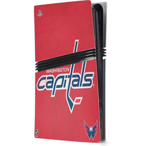 NHL Washington Capitals Distressed PS5 Pro Console Skin